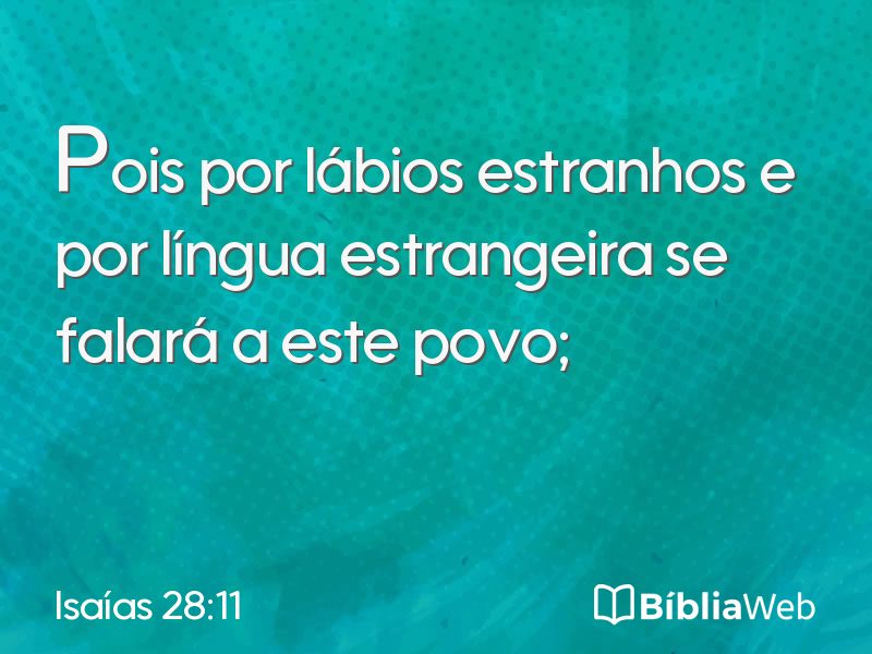 Isaías 28:11 em imagem para compartilhar
