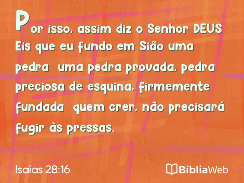 Isaías 28:16 em imagem para compartilhar