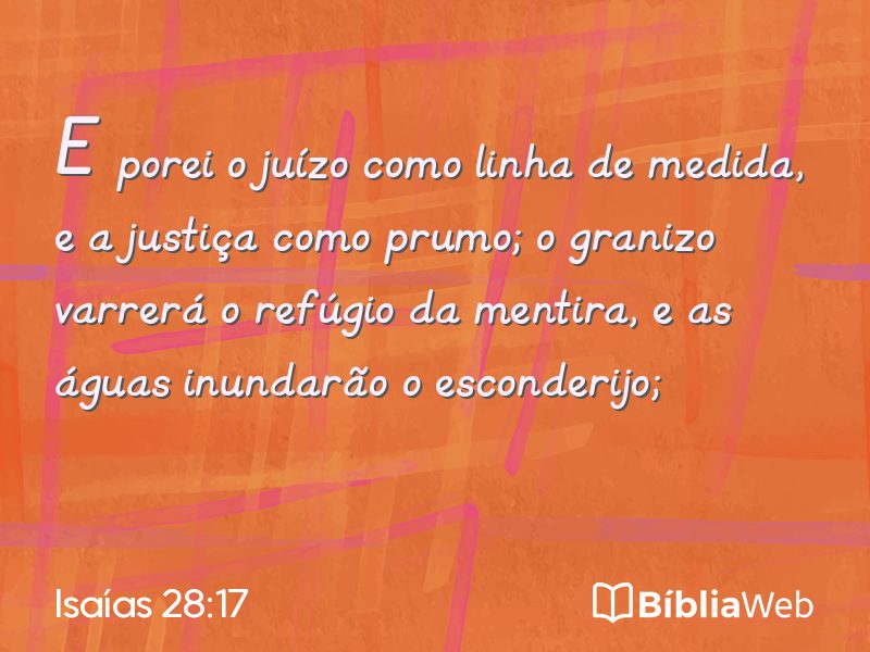 Isaías 28:17 em imagem para compartilhar