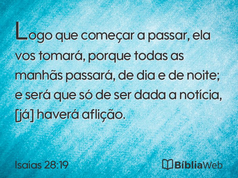Isaías 28:19 em imagem para compartilhar