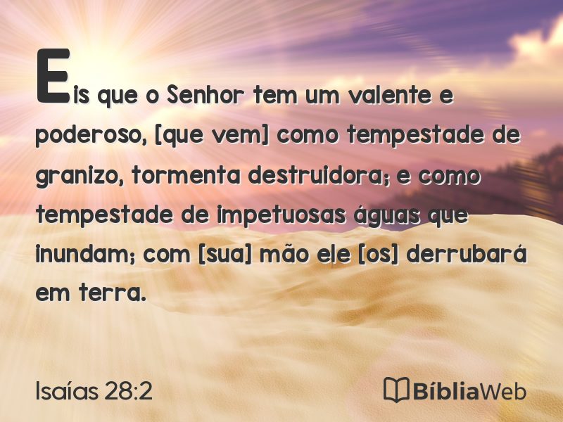 Isaías 28:2 em imagem para compartilhar