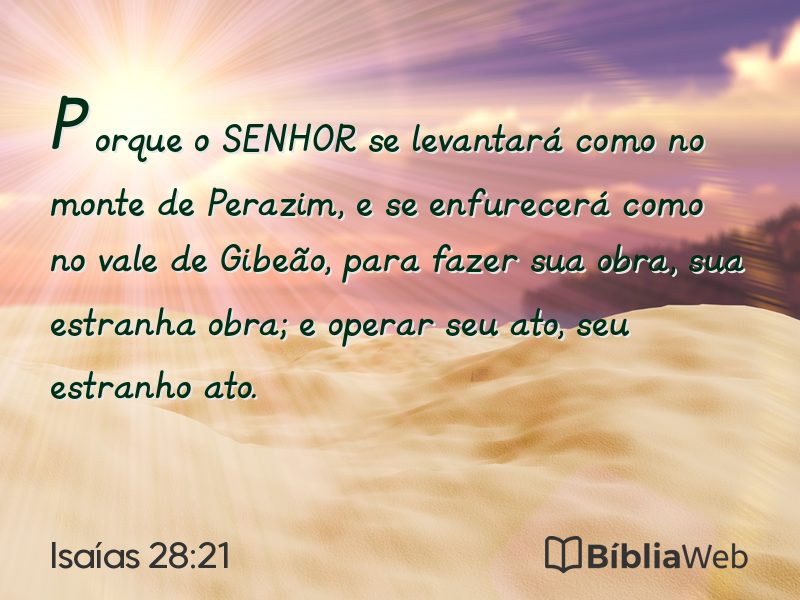 Isaías 28:21 em imagem para compartilhar