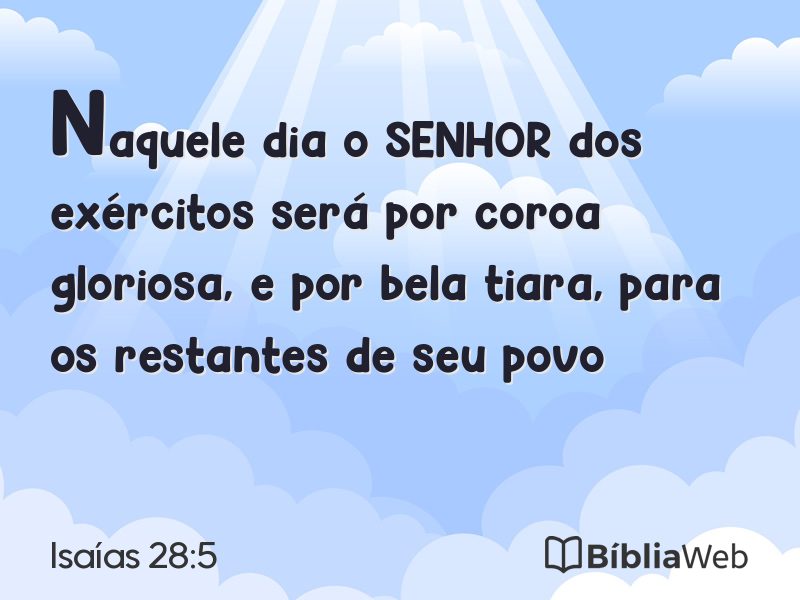 Isaías 28:5 em imagem para compartilhar
