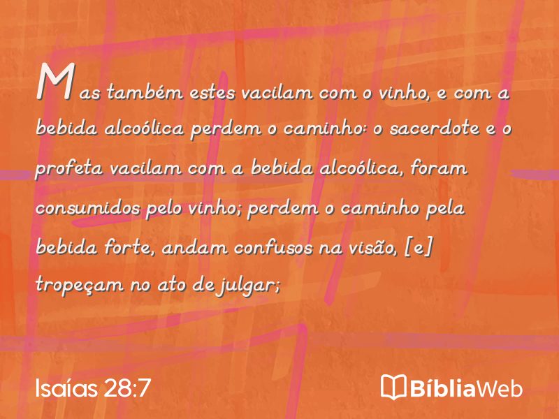 Isaías 28:7 em imagem para compartilhar