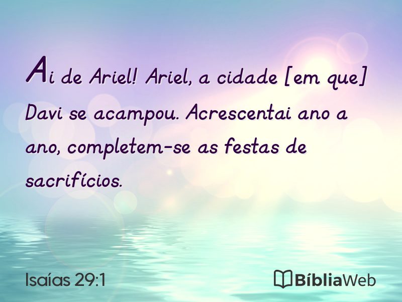 Isaías 29:1 em imagem para compartilhar