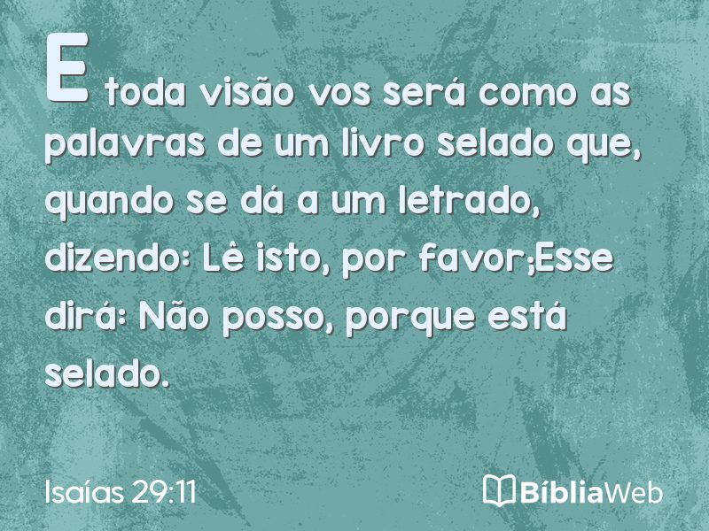 Isaías 29:11 em imagem para compartilhar