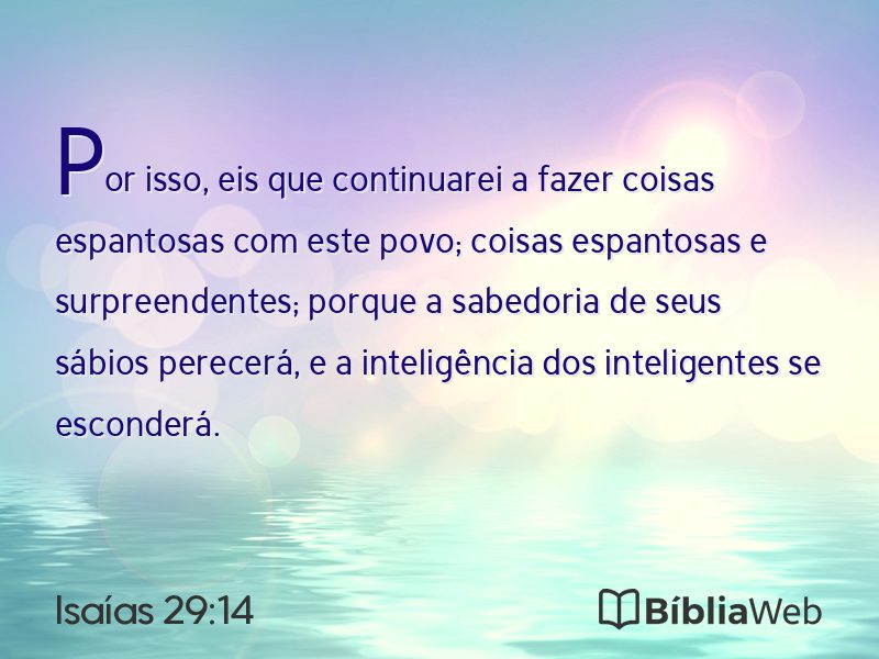 Isaías 29:14 em imagem para compartilhar