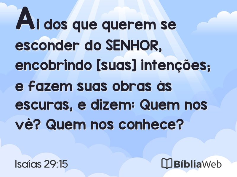 Isaías 29:15 em imagem para compartilhar