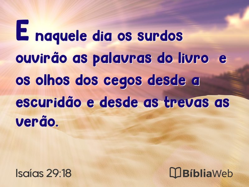 Isaías 29:18 em imagem para compartilhar