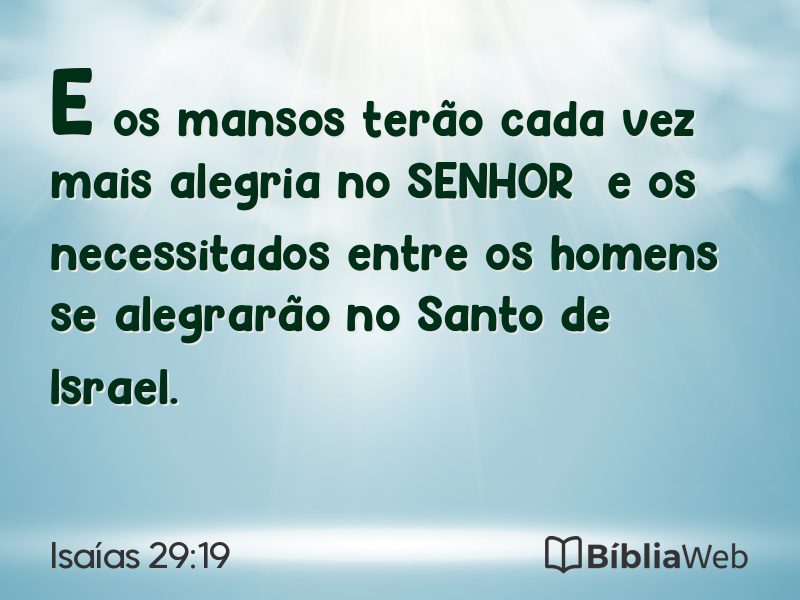 Isaías 29:19 em imagem para compartilhar