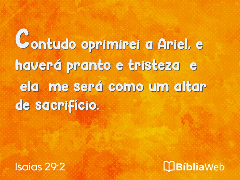 Isaías 29:2 em imagem para compartilhar