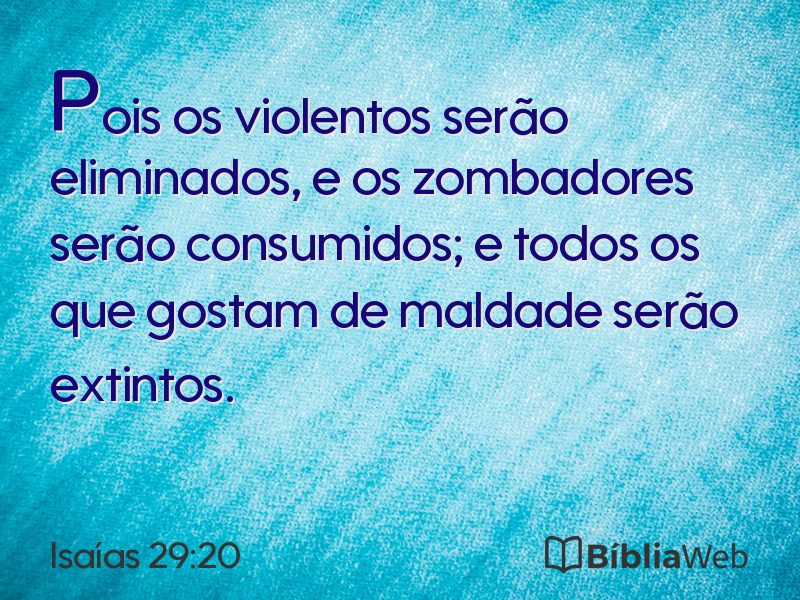 Isaías 29:20 em imagem para compartilhar