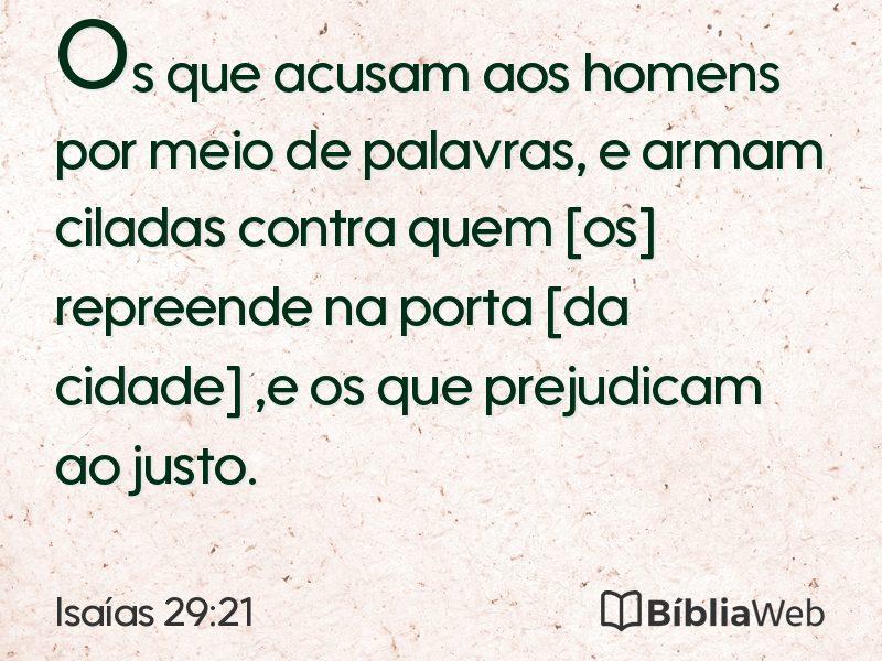 Isaías 29:21 em imagem para compartilhar