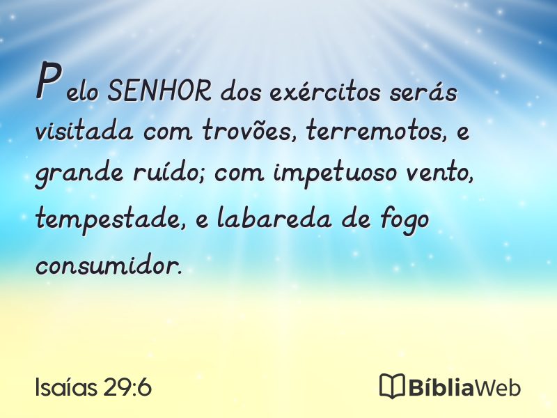 Isaías 29:6 em imagem para compartilhar