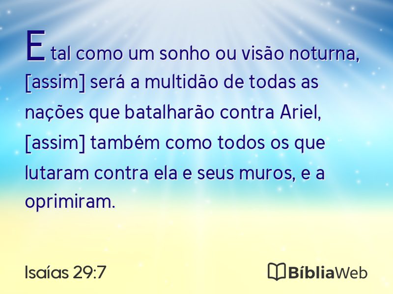 Isaías 29:7 em imagem para compartilhar