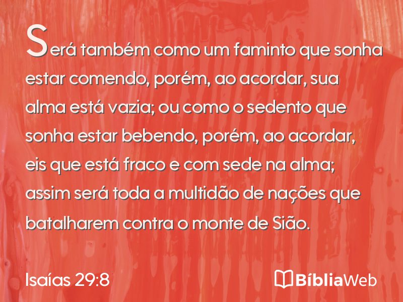 Isaías 29:8 em imagem para compartilhar