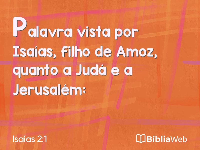 Isaías 2:1 em imagem para compartilhar