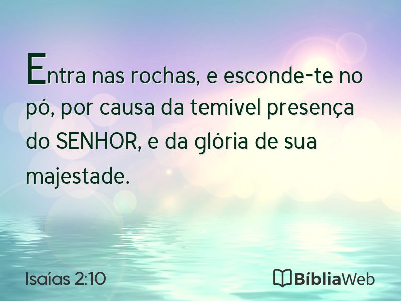 Isaías 2:10 em imagem para compartilhar