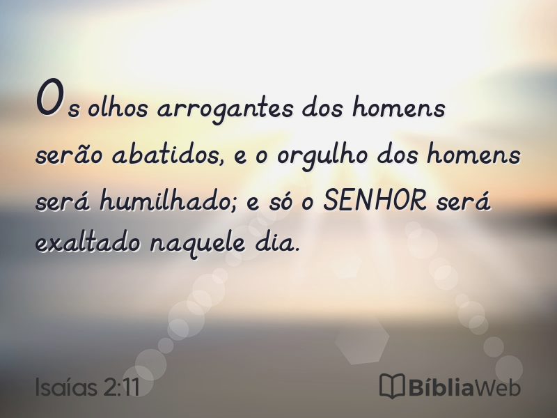 Isaías 2:11 em imagem para compartilhar