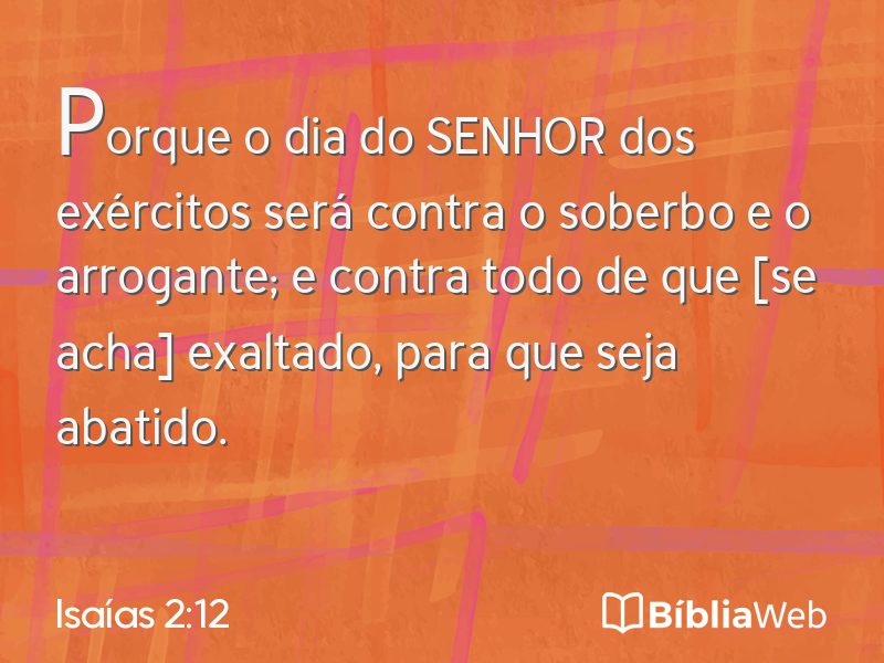 Isaías 2:12 em imagem para compartilhar