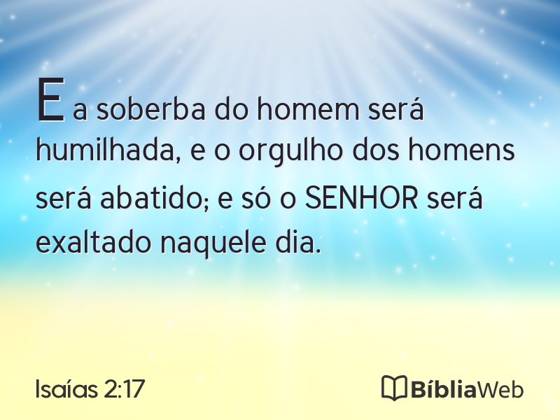 Isaías 2:17 em imagem para compartilhar