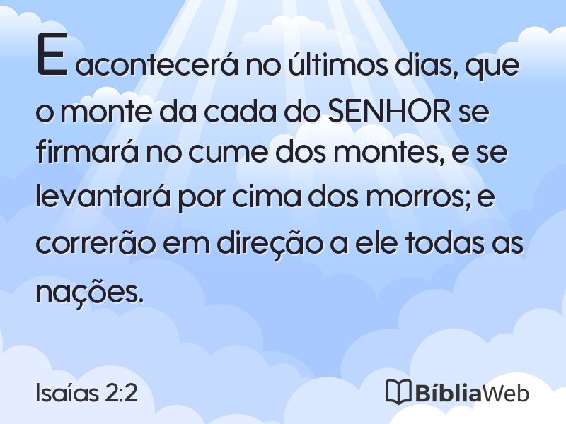 Isaías 2:2 em imagem para compartilhar