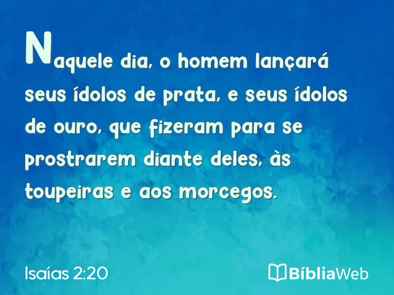 Isaías 2:20 em imagem para compartilhar