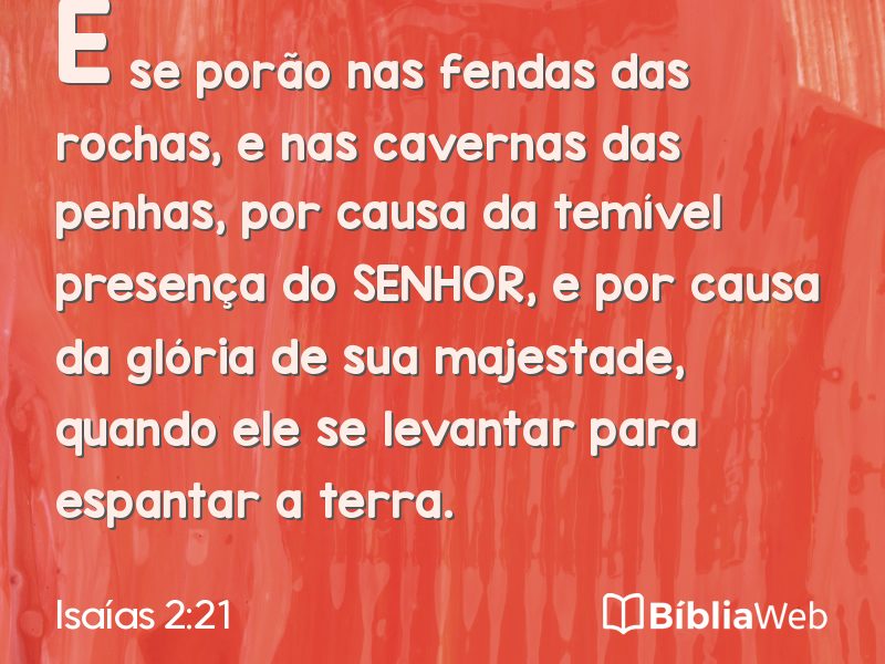 Isaías 2:21 em imagem para compartilhar