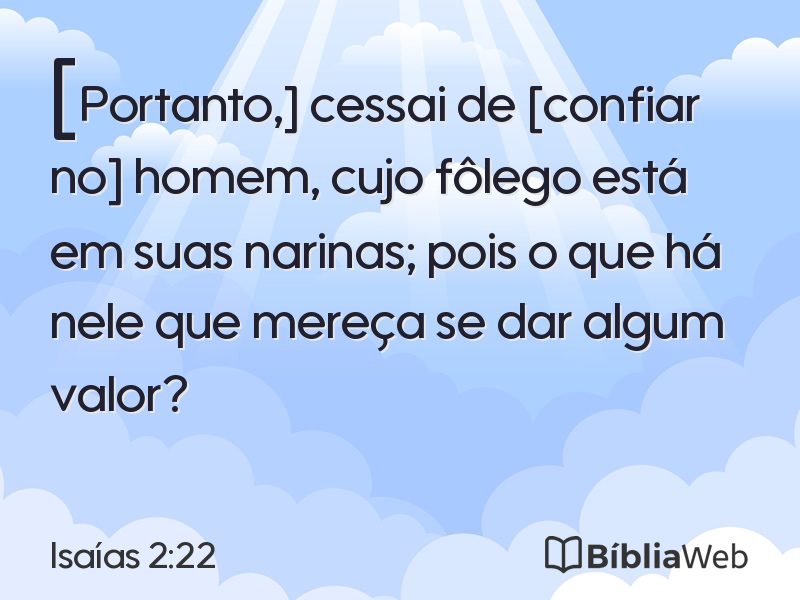 Isaías 2:22 em imagem para compartilhar