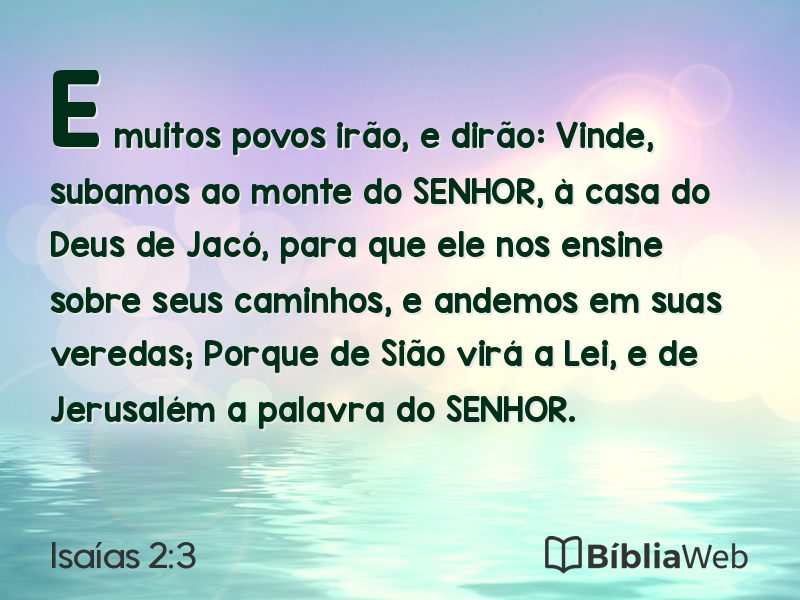 Isaías 2:3 em imagem para compartilhar