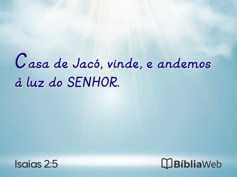 Isaías 2:5 em imagem para compartilhar