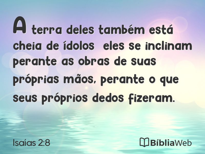 Isaías 2:8 em imagem para compartilhar