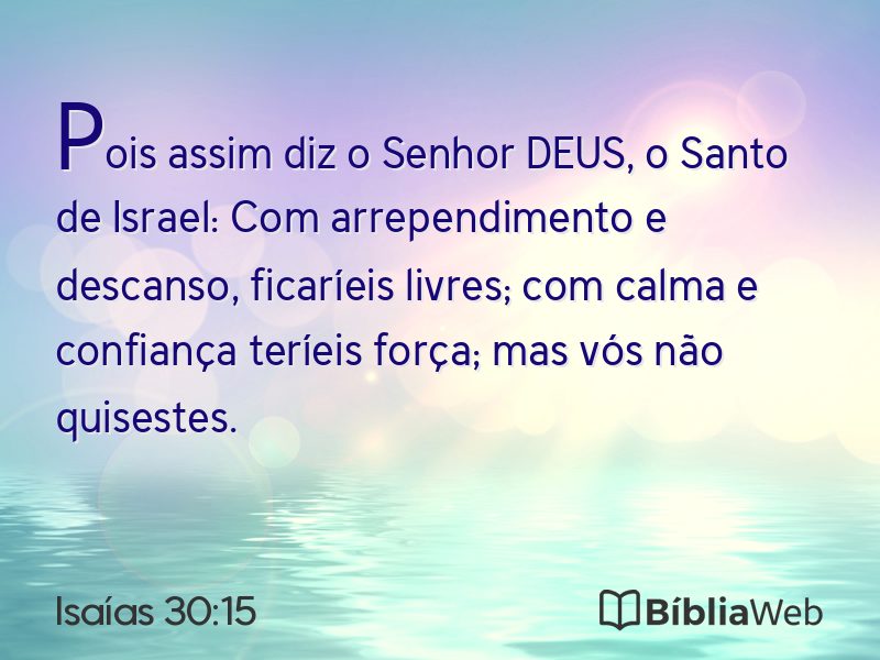 Isaías 30:15 em imagem para compartilhar