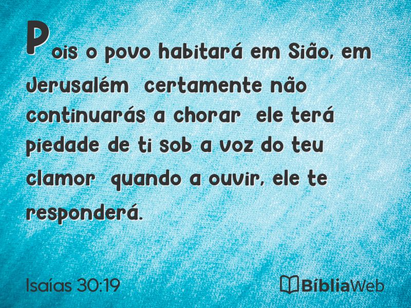 Isaías 30:19 em imagem para compartilhar
