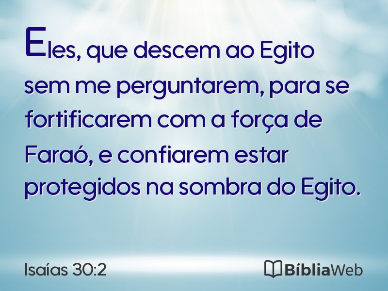 Isaías 30:2 em imagem para compartilhar