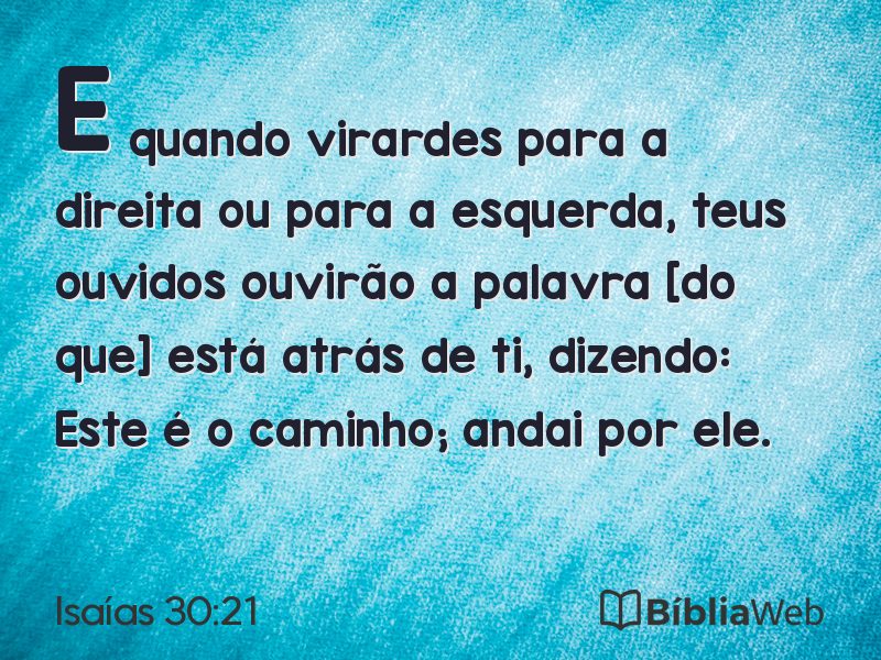 Isaías 30:21 em imagem para compartilhar
