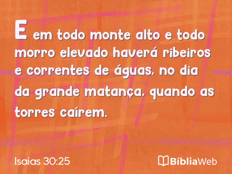 Isaías 30:25 em imagem para compartilhar
