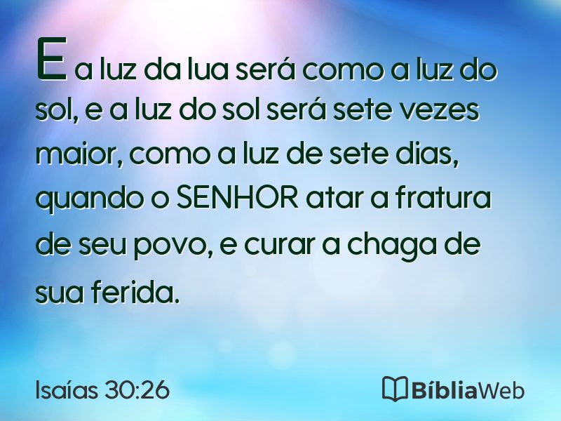Isaías 30:26 em imagem para compartilhar