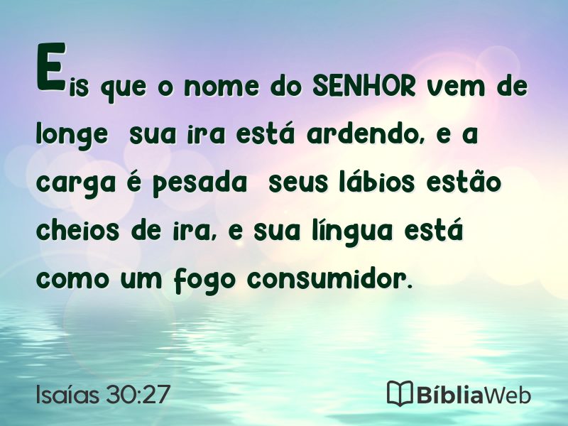 Isaías 30:27 em imagem para compartilhar