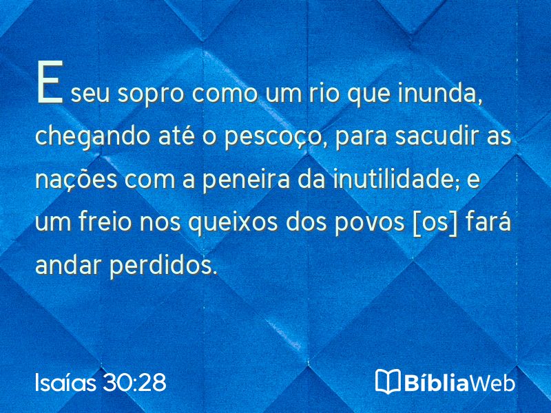 Isaías 30:28 em imagem para compartilhar