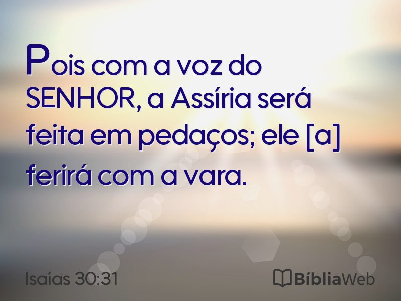 Isaías 30:31 em imagem para compartilhar