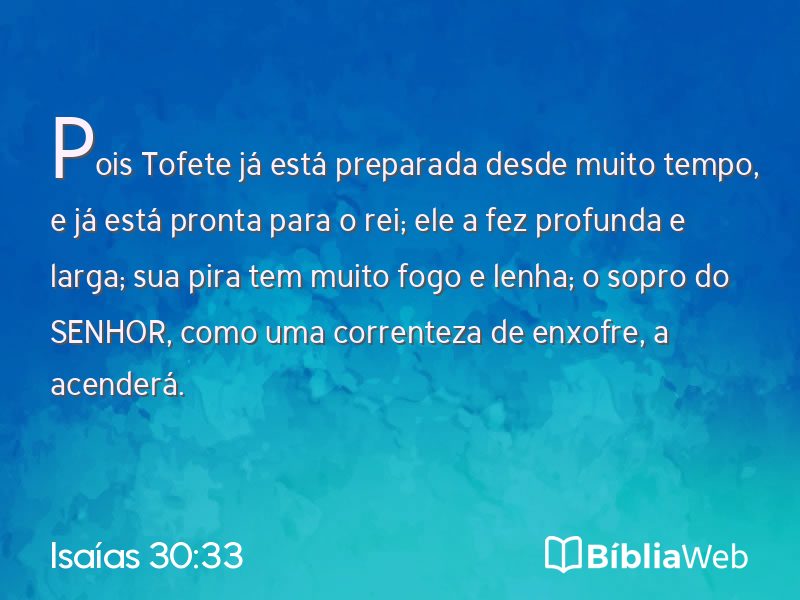 Isaías 30:33 em imagem para compartilhar