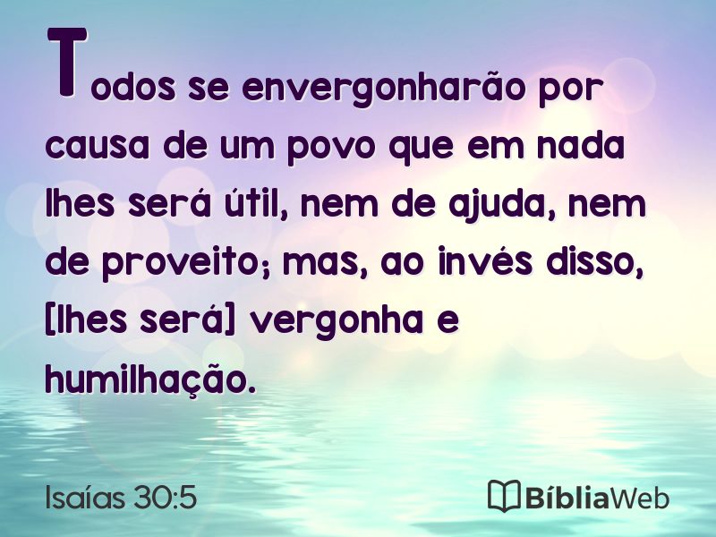 Isaías 30:5 em imagem para compartilhar