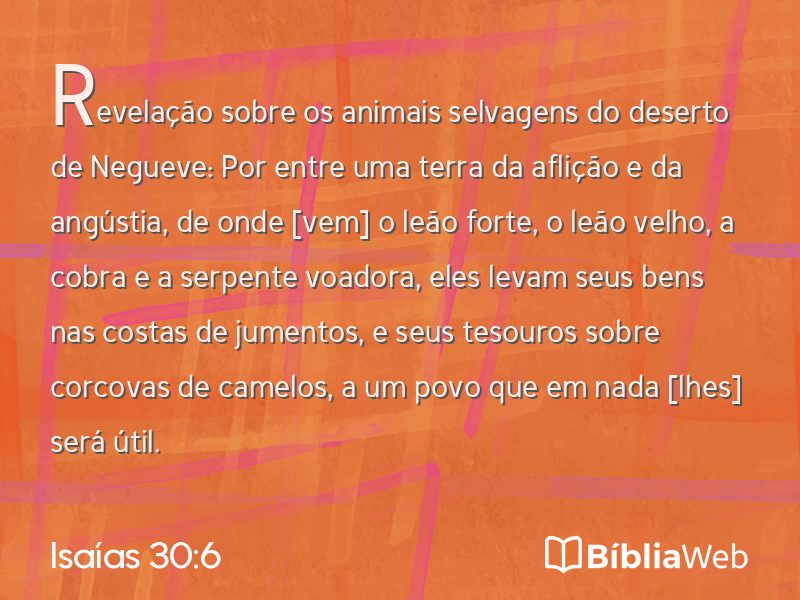 Isaías 30:6 em imagem para compartilhar