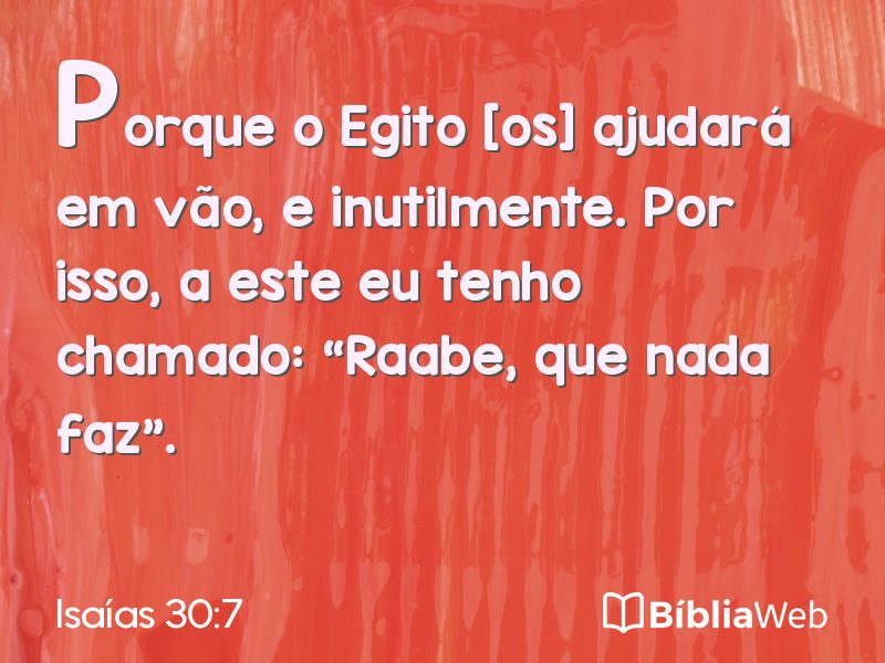 Isaías 30:7 em imagem para compartilhar