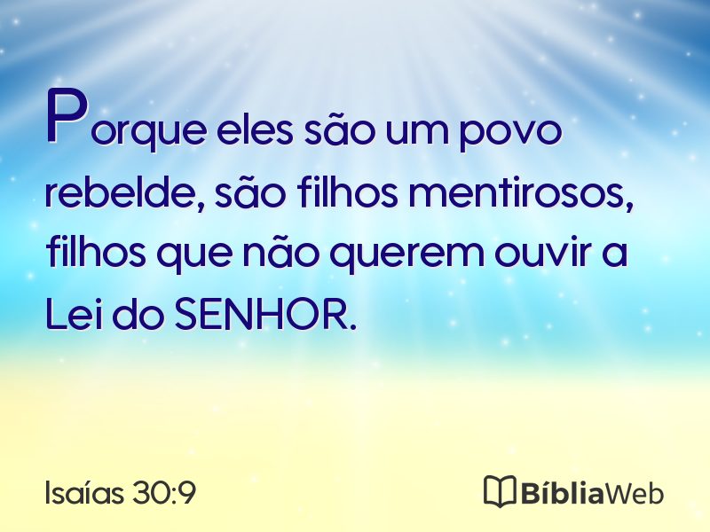 Isaías 30:9 em imagem para compartilhar