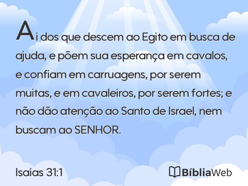 Isaías 31:1 em imagem para compartilhar