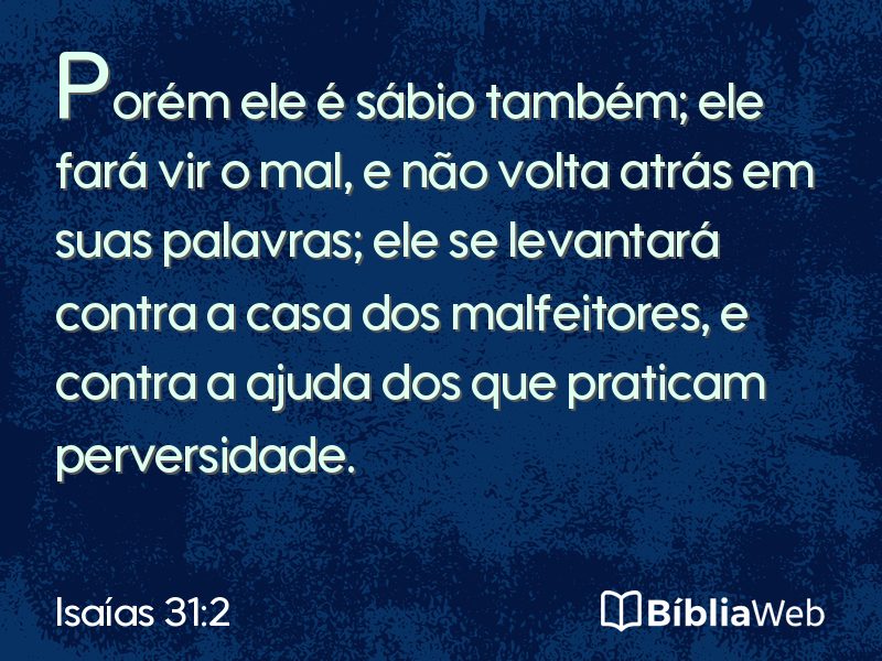 Isaías 31:2 em imagem para compartilhar