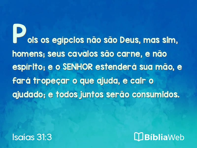 Isaías 31:3 em imagem para compartilhar