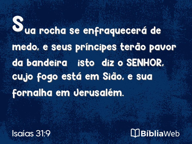 Isaías 31:9 em imagem para compartilhar